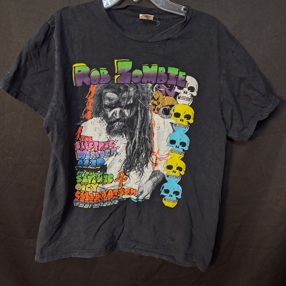 Rob Zombie Sm shirt graphic print Electric Warlock Acid Witch Orgy skulls